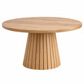 Runder Esstisch 120 cm Holz Natur - Lamellenfuß