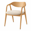 Esszimmerstuhl 55 x 57 x 76 cm Holz Beige gepolstert skandinavisch